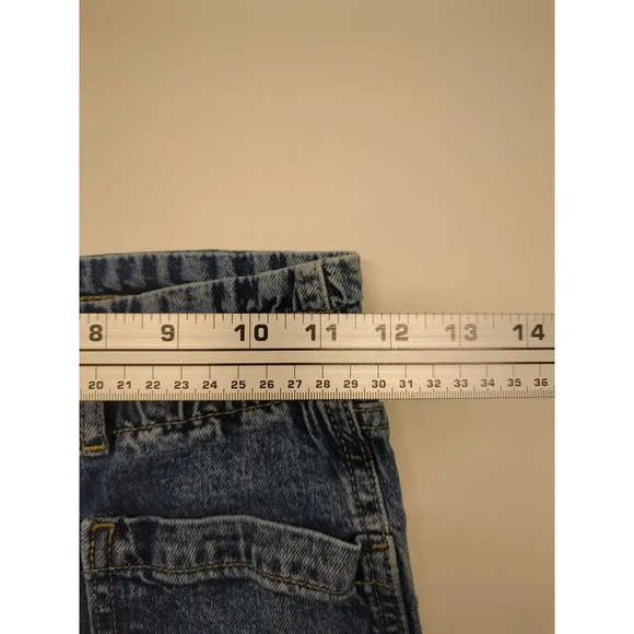 Gap Denim Mom Jeans High Rise Elastic Paperbag Waist - Kids Size 10 - Picture 8 of 11